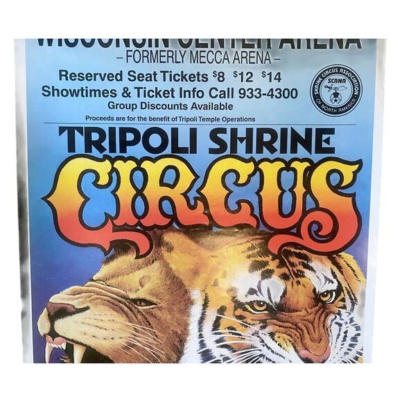 Tripoli Shrine Circus Wisconsin Center Arena February 26 14" x 22" - Picture 4 of 5